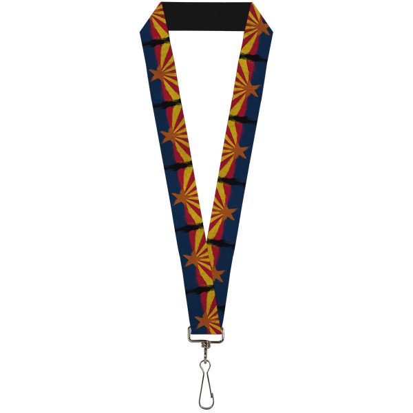 Lanyard - 1.0  - Arizona Flag Distressed Painting Cheap