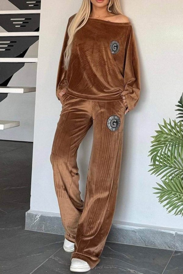 Hazel Blues® |  Boat Neck Long Sleeve Top and Pants Set Discount - Image 5